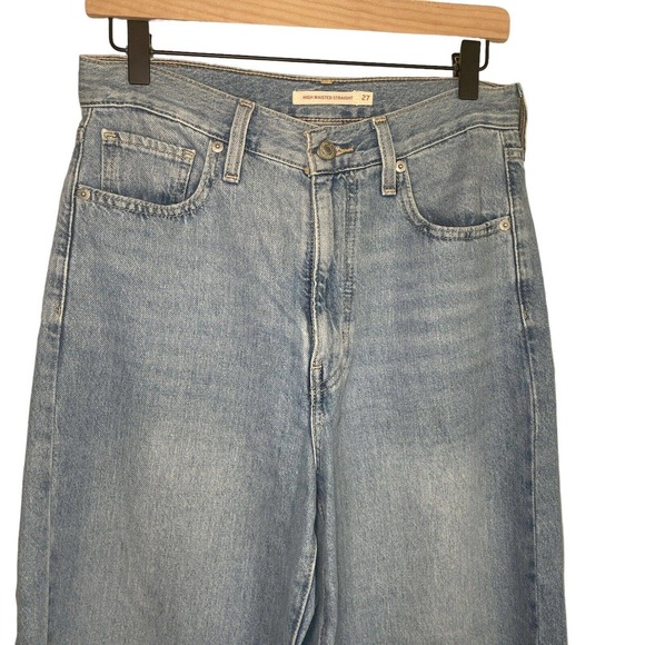 Levi's Women's High Waisted Straight Jeans size 27 Light blue - Picture 2 of 9